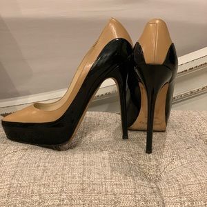 Jimmy Choo two tone all leather high heel